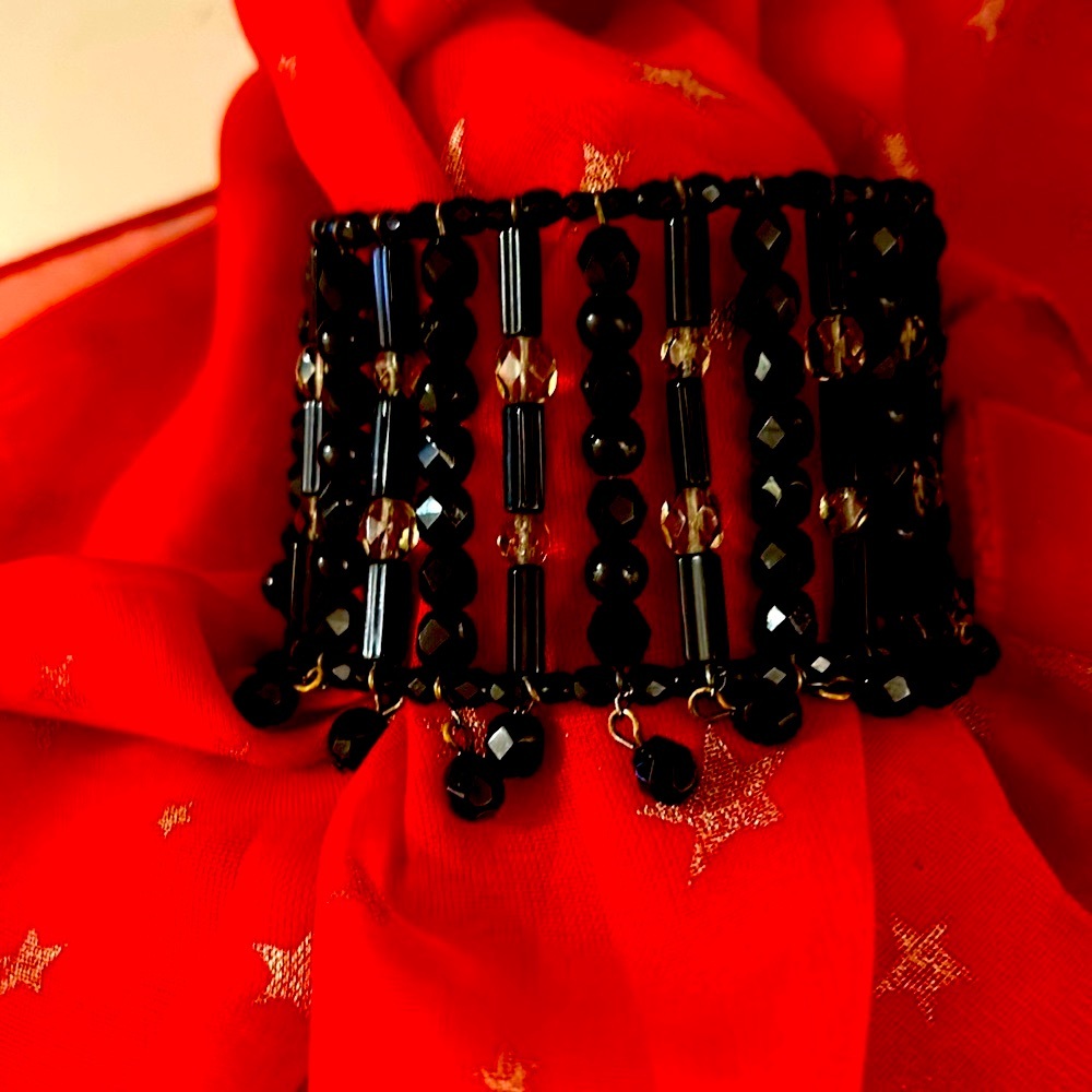 Erickson Beamon Jet & Crystal Cuff